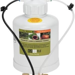EZ‑FLO 1‑Gallon Fertilizer Injector | Hose Bib & Drip Connection System | Up to 16,000 sq ft Coverage | Adjustable Micro‑Dosing | 3/4″ GHT Connector | EZ 1010‑HB | for On/Off & Constant Pressure | : Patio, Lawn & Garden