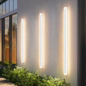 Aipsun Porch Wall Lights 56.3inch Long Strip Modern Outdoor Wall Light Fixture, White Wall Mount Lighting Sconce Exterior Lights Wall Sconce 3000K for House Living Room Corridor(1 Pack) -