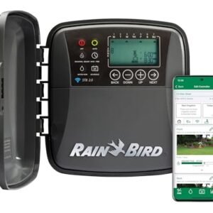 Rain Bird ST8O-2.0 Smart Indoor/Outdoor WiFi Sprinkler/Irrigation System Timer/Controller, WaterSense Certified, 8-Zone/Station, Compatible with Amazon Alexa