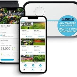Rachio 3 Smart Bundle: Includes Rachio 3rd Generation-16 Zone Smart Sprinkler Controller (Alexa Compatible w/ Hyperlocal Weather Intelligence Plus & Rain Skip) & Rachio Weatherproof Outdoor Enclosure : Patio, Lawn & Garden